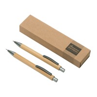 Набор ручка и механический карандаш "Tender bamboo", натуральный