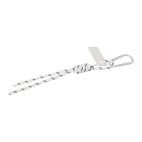 Брелок-веревочка на карабине, черно-белый