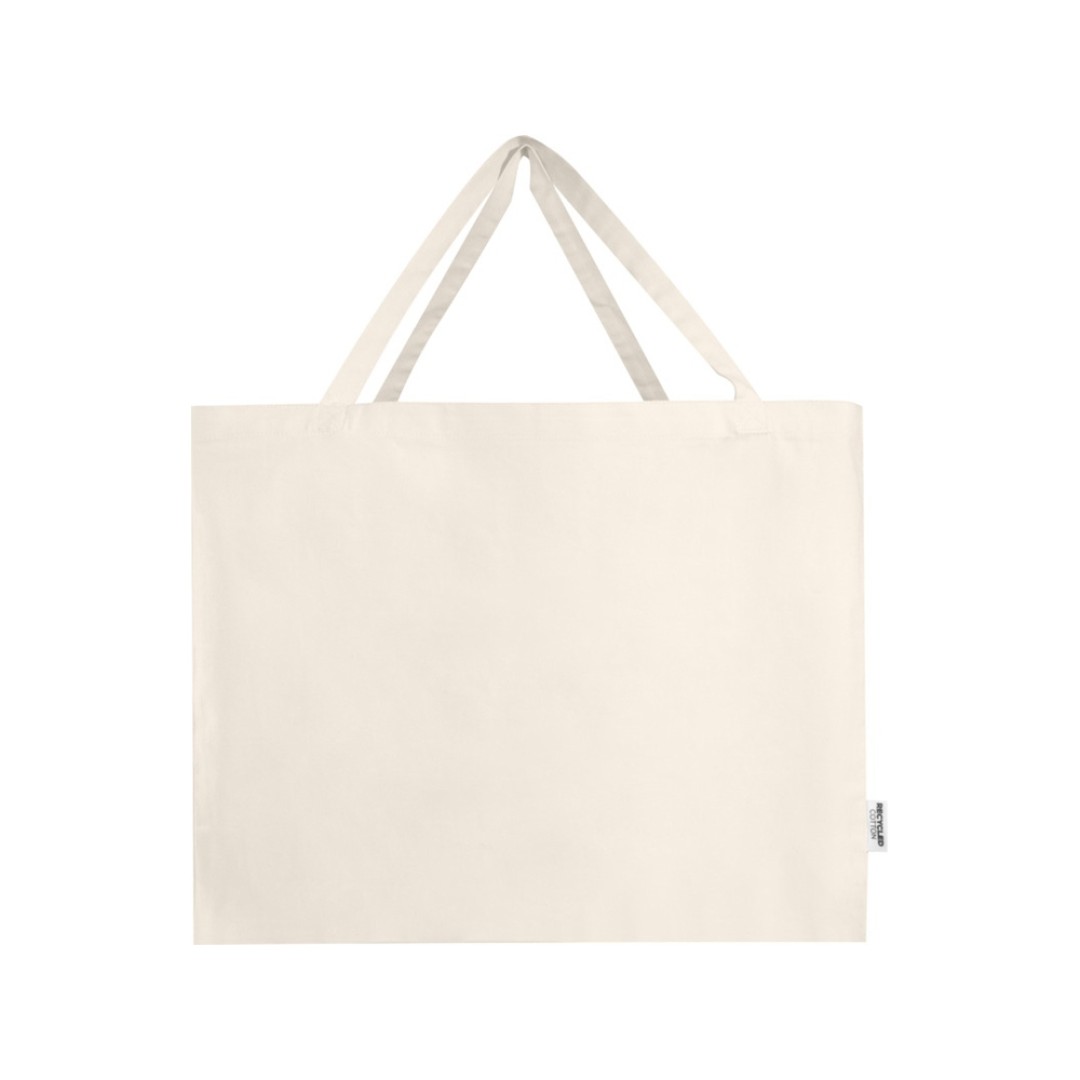 Odessa большая эко-сумка из переработанного хлопка, сертифицированного согласно GRS, плотностью 220 г/м2 - Натуральный