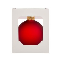 Стеклянный шар красный матовый, заготовка шара 6 см, цвет 12, матовый
