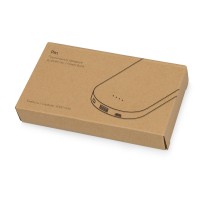 Портативное зарядное устройство "Pin" на 4000 mAh с большой площадью нанесения и клипом для крепления к одежде или сумке, синий