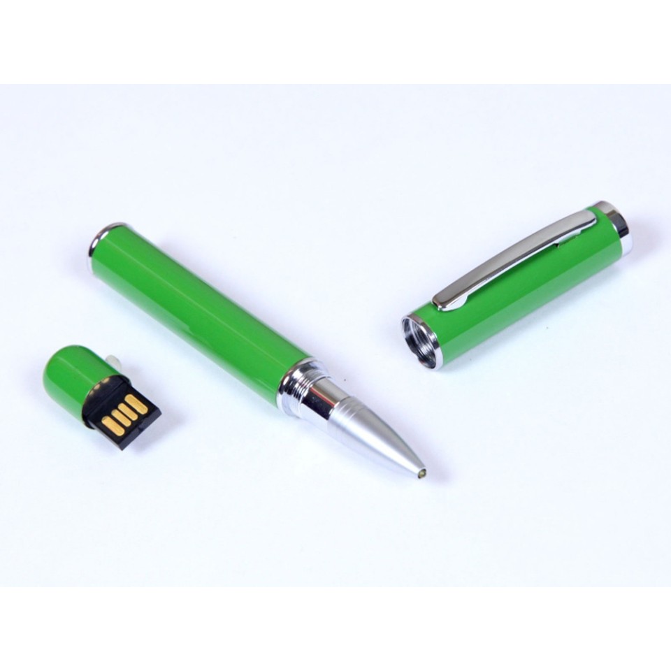 USB-флешка на 8 Гб в виде ручки с мини чипом, зеленый