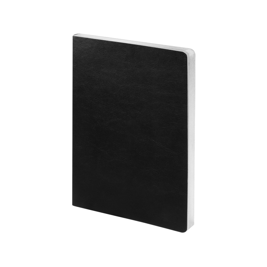 Ежедневник недатированный А5 "Megapolis Nebraska Flex", черный с серебристым обрезом