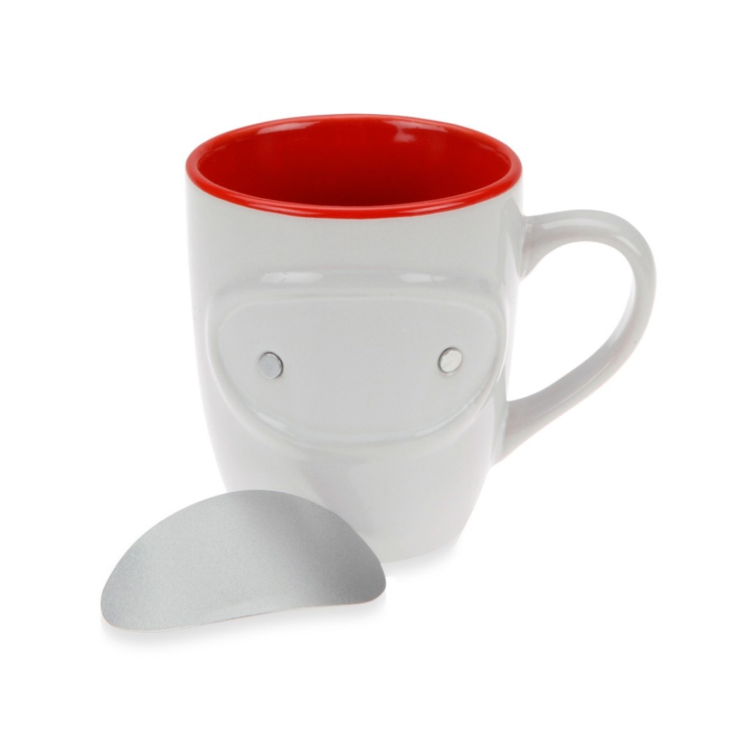 Кружка "Пинт", белый/красный