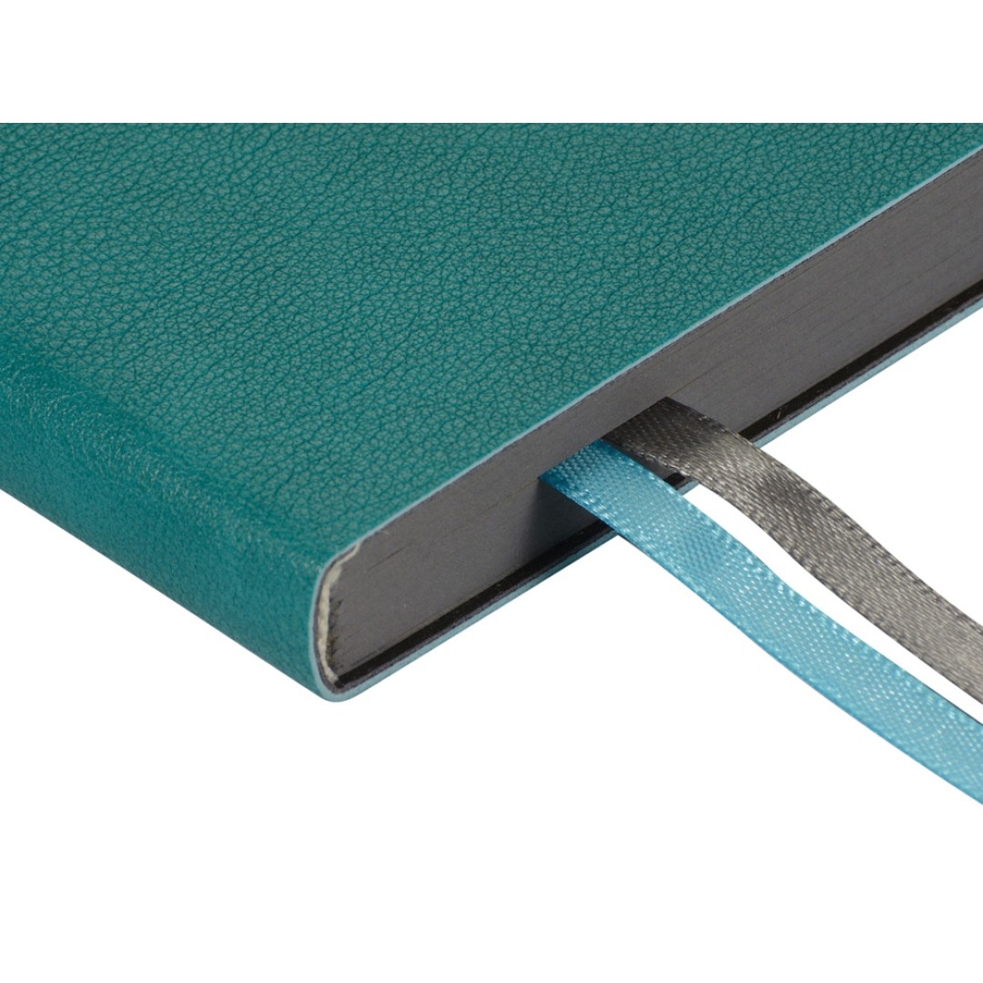 Ежедневник А5 датированный "Boston" 2026, морская волна с серым обрезом