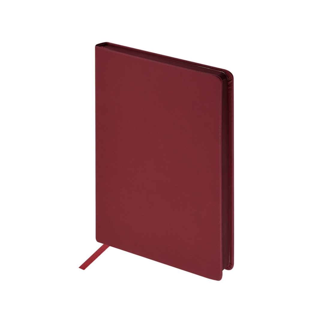 Ежедневник А5 "Megapolis Color New" soft-touch, бордовый