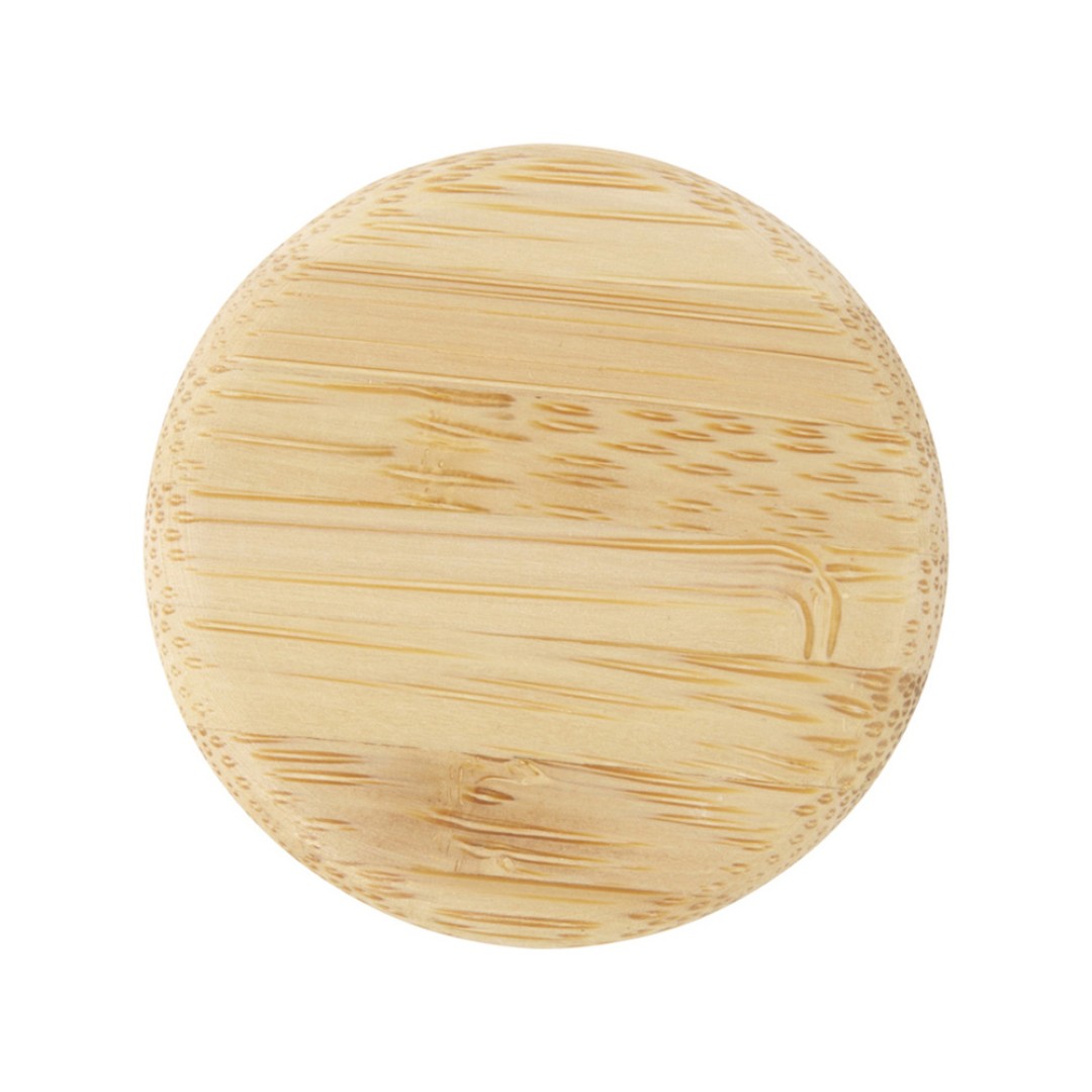 Lume бутылка из матового содово-известкового стекла объемом 500 мл с бамбуковой крышкой - Синий