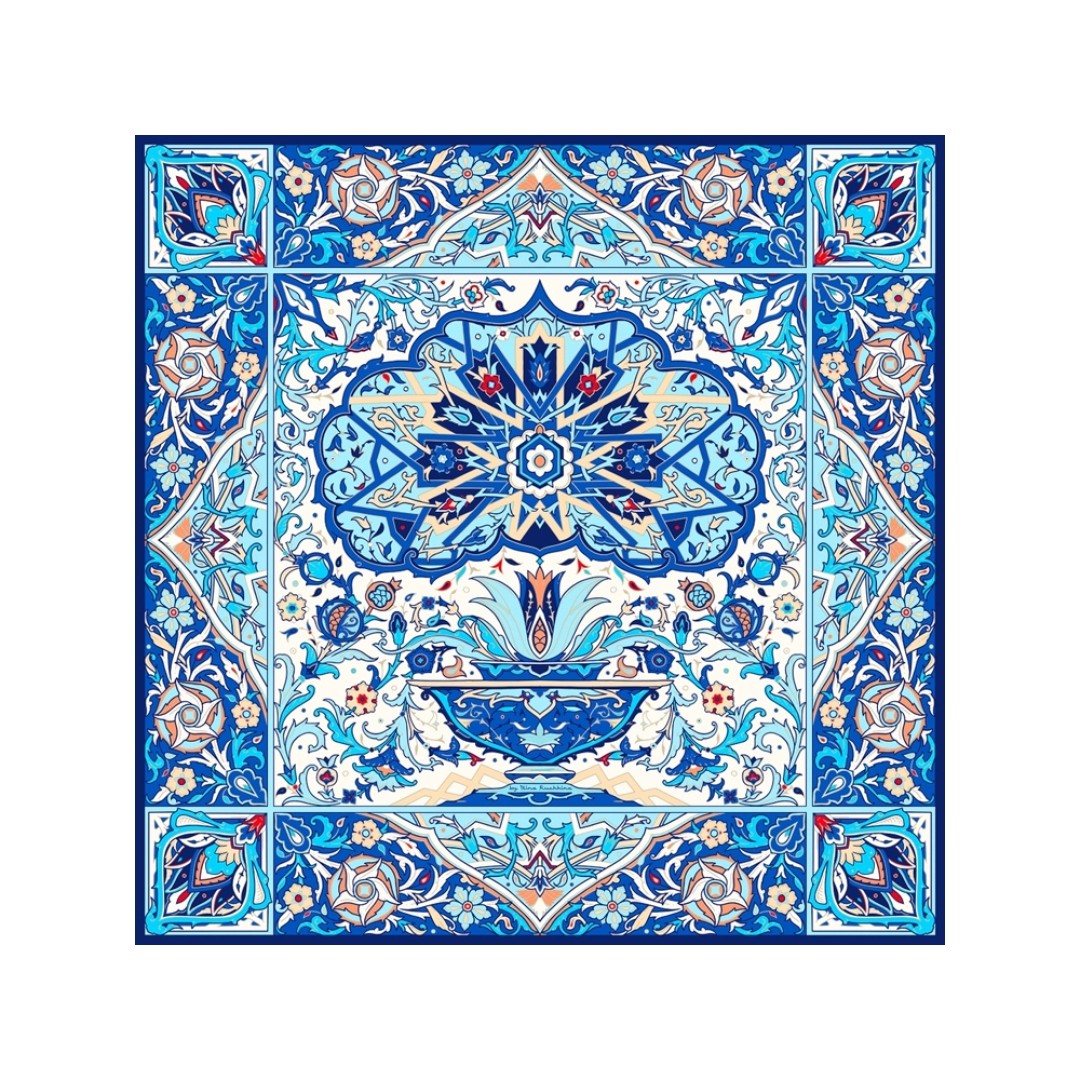 Набор: платок «Арабески» и свеча «Загадка Востока»