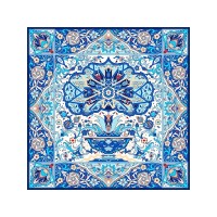 Набор: платок «Арабески» и свеча «Загадка Востока»