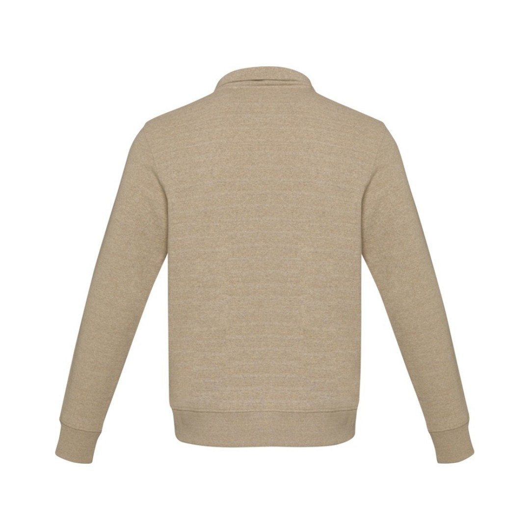 Tin унисекс-свитер с молнией на четверть из переработанных материалов Aware™ - Oatmeal
