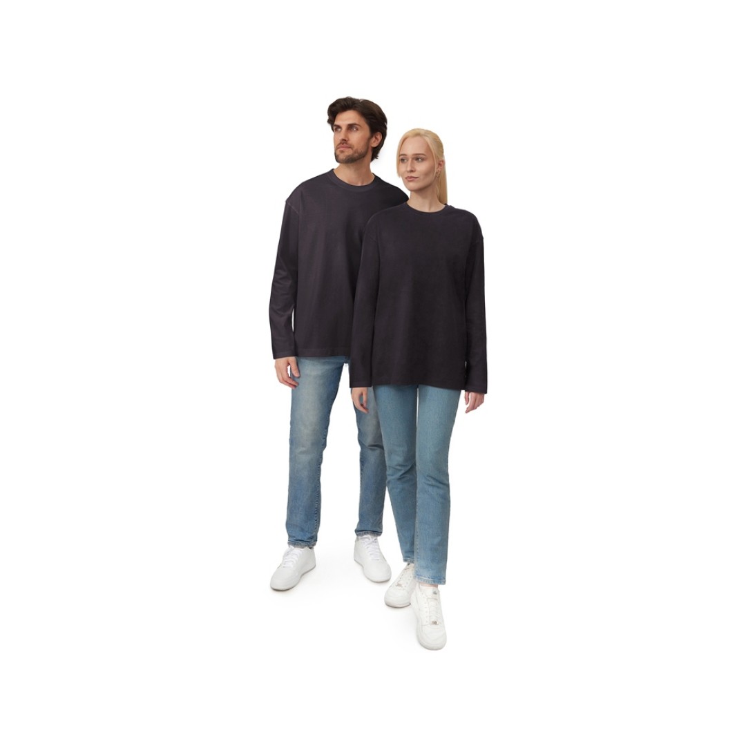 Лонгслив оверсайз «Berlin» унисекс, темно-серый