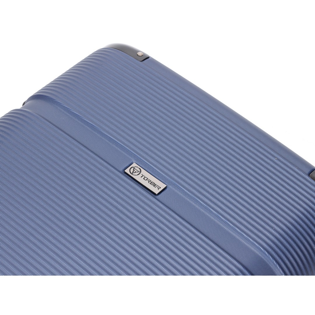 Чемодан TORBER Onego, синий, ABS-пластик, 69,5 х 46 х 26 см, 69 л