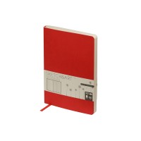 Скетчбук "Sketch & Art" в мягком переплете 140х210 мм, 100 л. бежевой бумаги 100 гр., красный