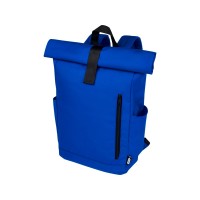 Рюкзак Byron 15,6" объемом 18 л со скручиваемым верхом, изготовленный из переработанного ПЭТ по стандарту GRS, синий