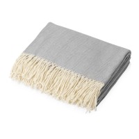 Плед "Ёлочка" 150х180 см. ПРЕМИУМ (серый однотонное) (Р)