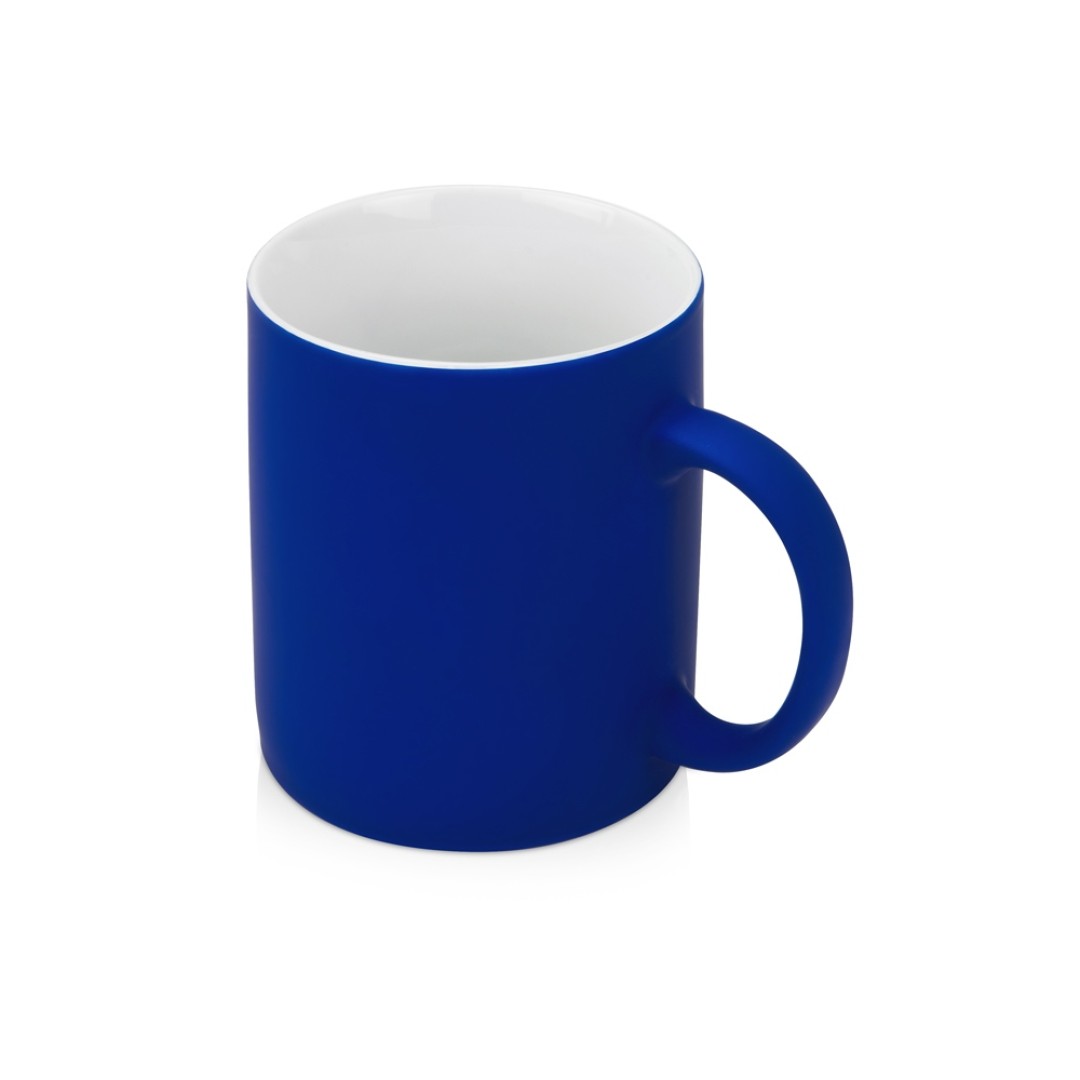 Кружка с покрытием soft-touch «Barrel of a Gum», синий (Р)