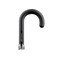 Зонт-трость 7119 Double silver, полуавтомат, серебристый/черный