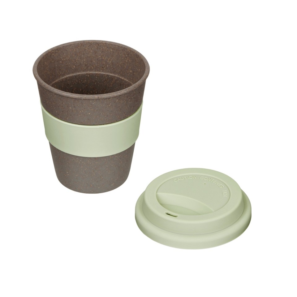 Стакан с силиконовой крышкой "Cafe", olive