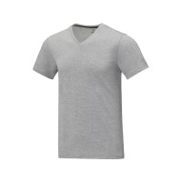 Somoto Мужская футболка с коротким рукавом и V-образным вырезом , серый яркий