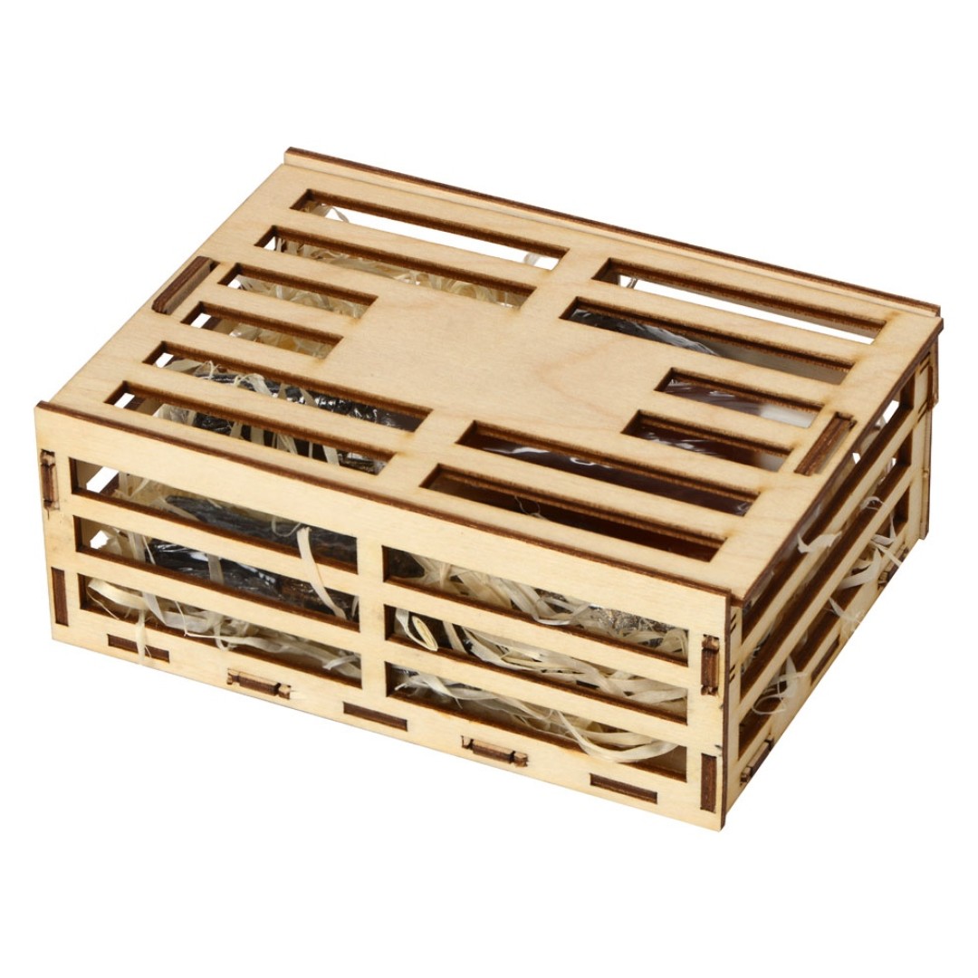 Набор мыла ручной работы "Пиво и рыба", в деревянной коробке