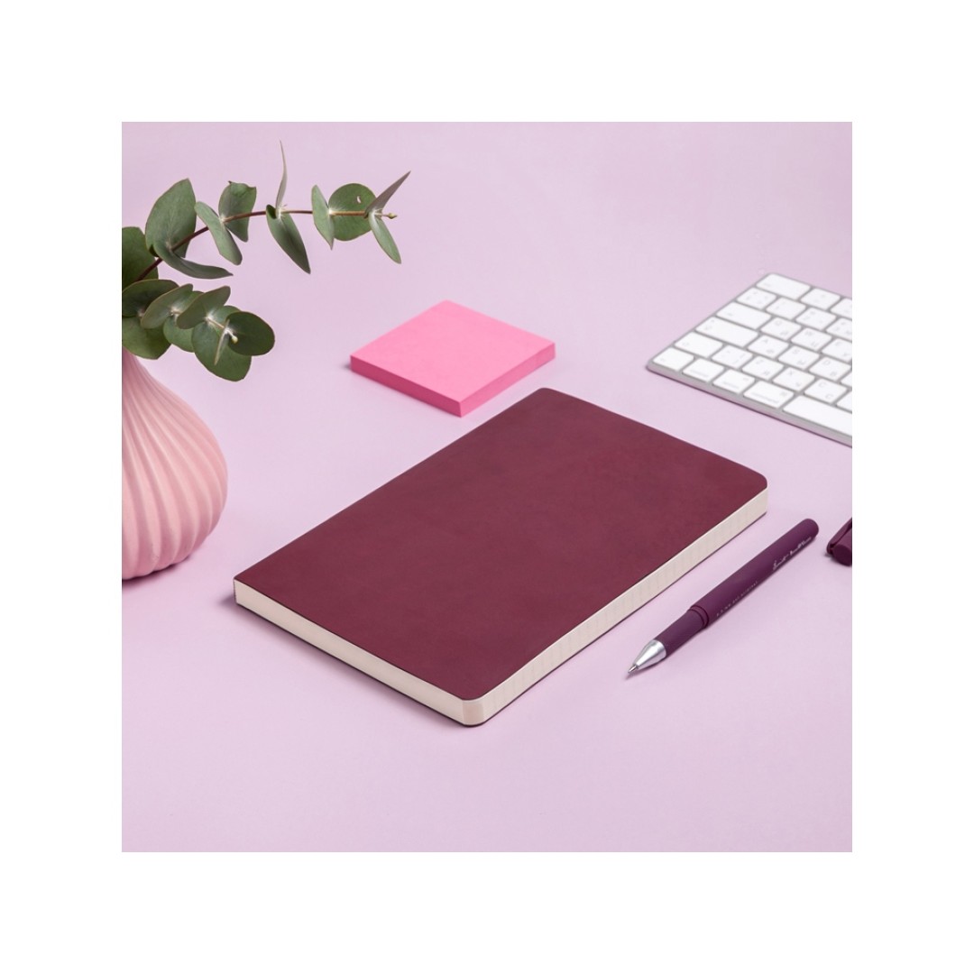 Ежедневник А5 недатированный «Megapolis Velvet Flex», бордовый