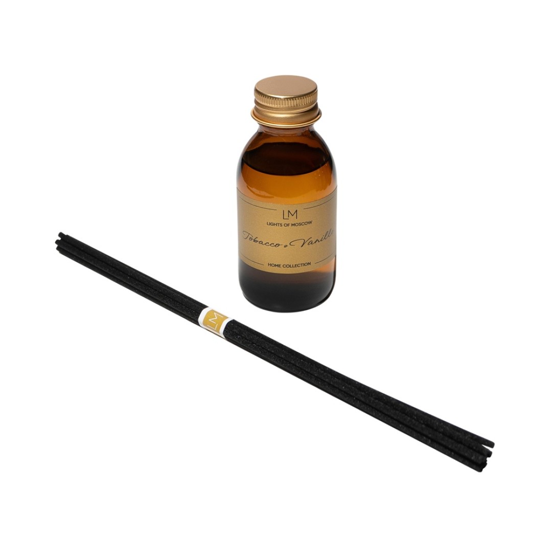 Ароматический диффузор с палочками, табак и ваниль, 100 мл