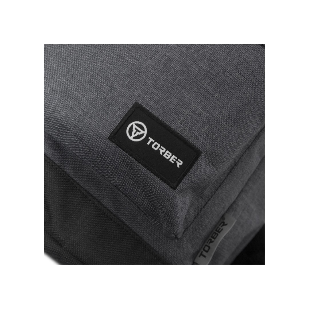 Рюкзак TORBER GRAFFI, серый, полиэстер меланж, 46 х 29 x 18 см