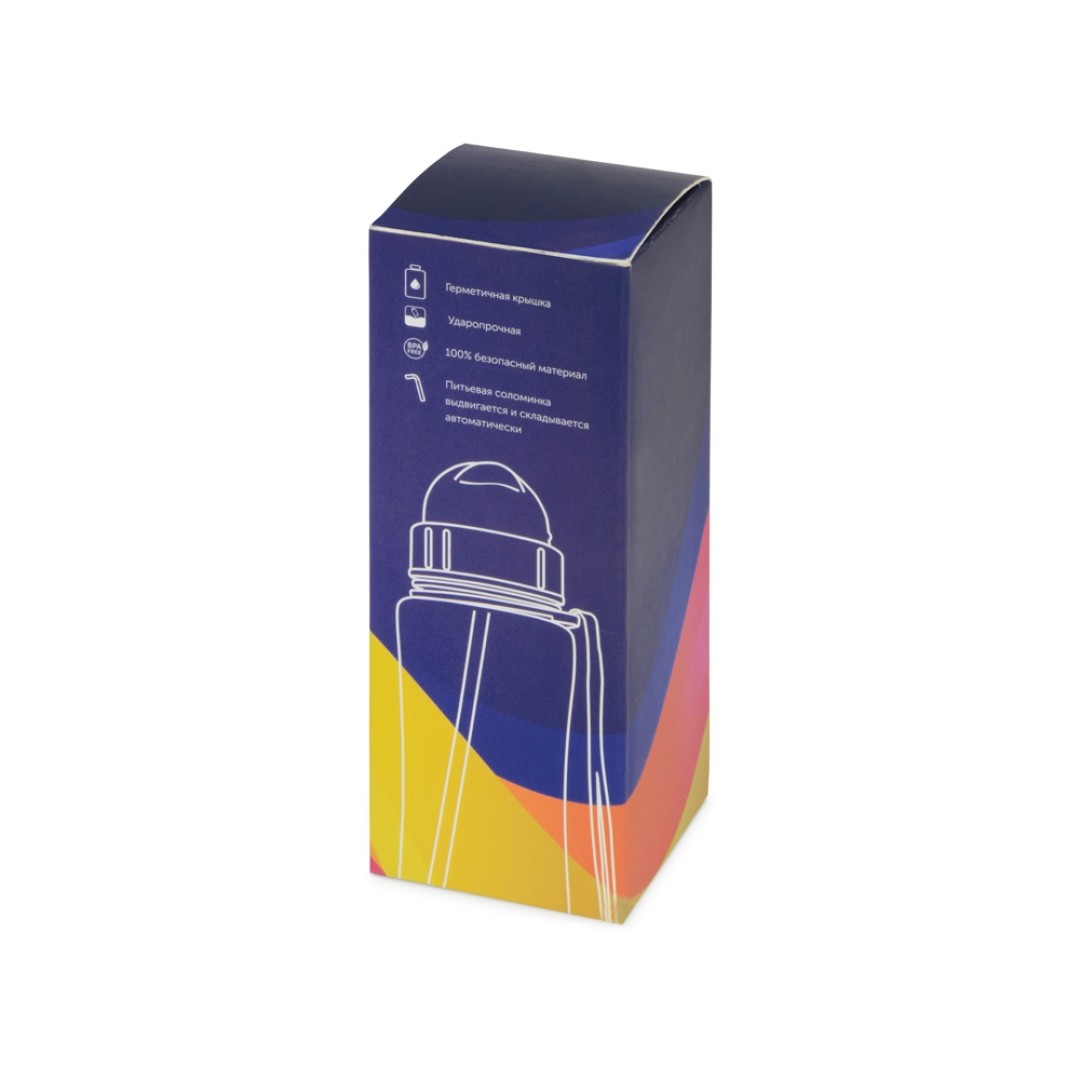 Бутылка для воды со складной соломинкой «Kidz» 500 мл, красный