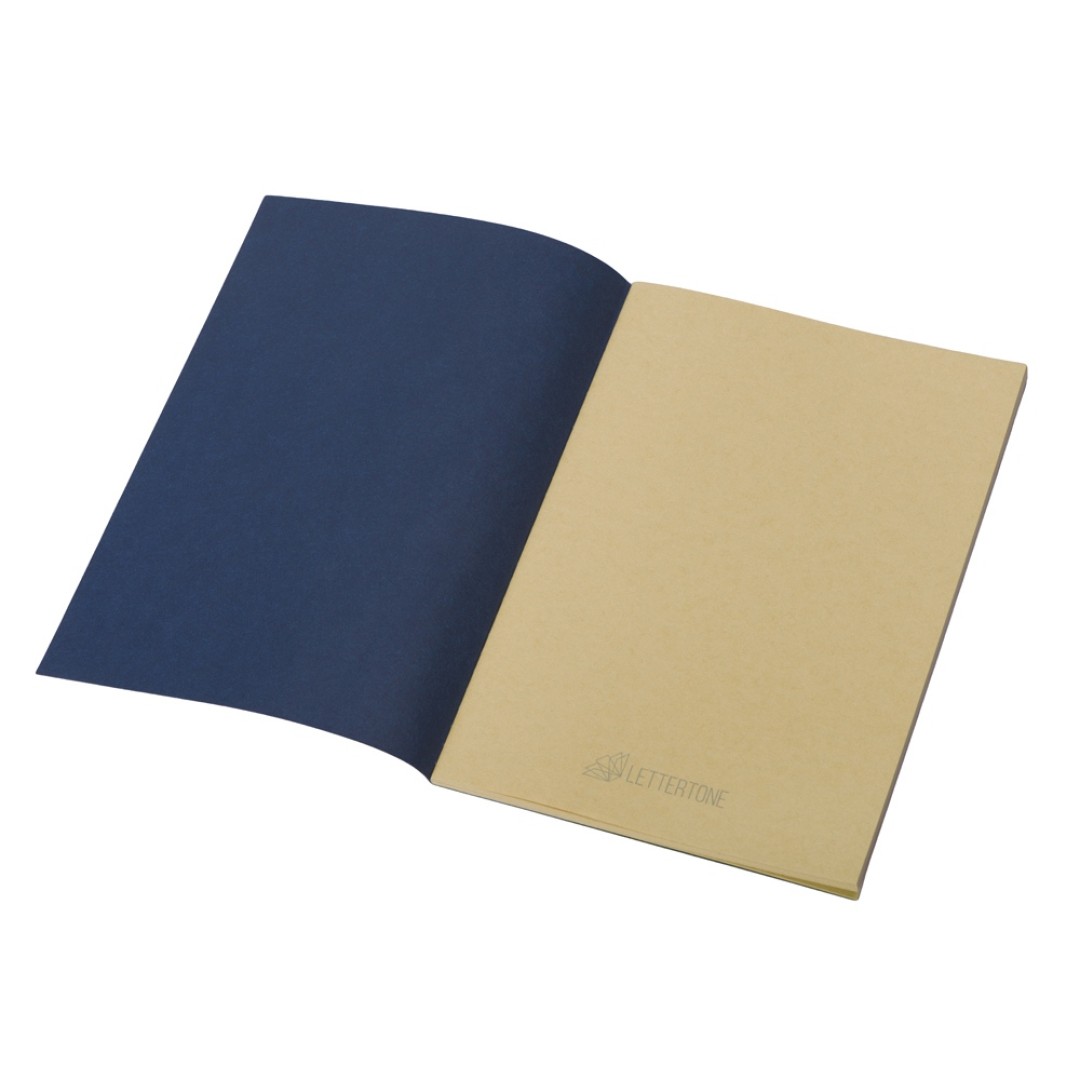 Блокнот "Monet", гибкая обложка A5 из моющегося крафта, 32 листа, темно-синий