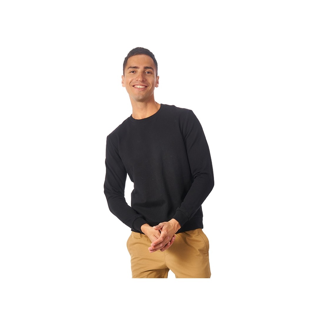 Свитшот "Motion" унисекс с начесом, черный