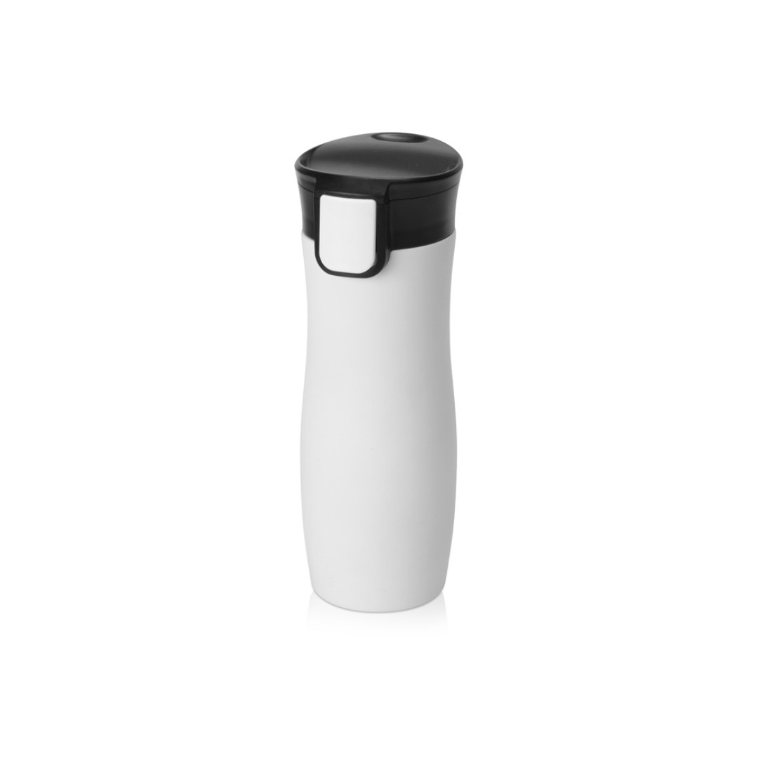 Вакуумная термокружка с кнопкой Streamline, Waterline, soft-touch, тубус, белый