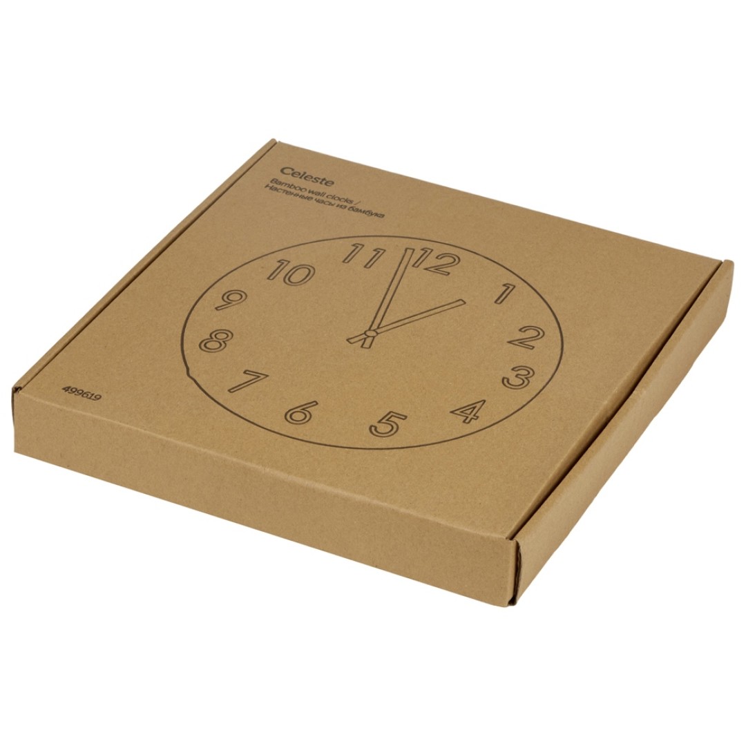 Настенные часы из бамбука "Celeste", 8 мм, натуральный