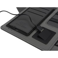 Органайзер с беспроводной зарядкой 5000 mAh "Powernote", темно-серый