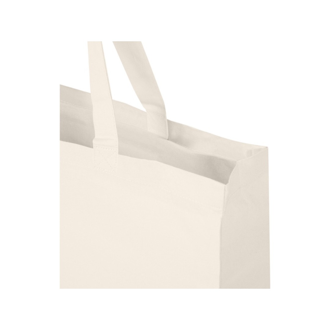 Odessa большая эко-сумка из переработанного хлопка, сертифицированного согласно GRS, плотностью 220 г/м2 - Натуральный
