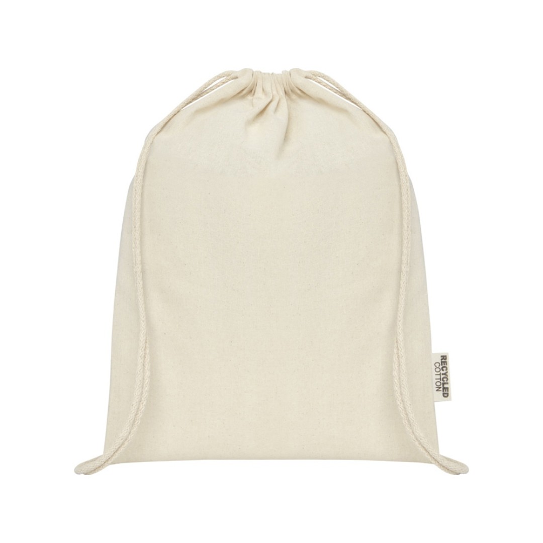 Oregon сумка-кисет из переработанного хлопка, сертифицированного согласно GRS, плотностью 140 г/м2 - Натуральный