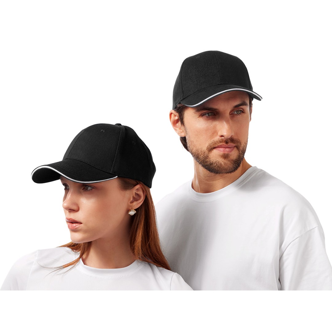 Бейсболка «Cancun», черный/белый