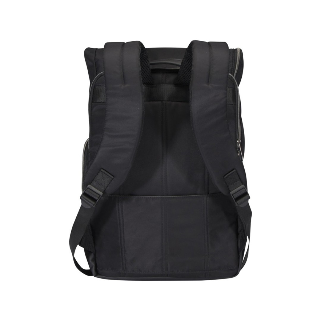 Рюкзак Rhine 15” GRS со сворачивающимся верхом на 18 л из материала, переработанного по стандарту GRS, сплошной черный