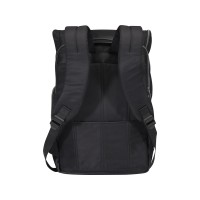 Рюкзак Rhine 15” GRS со сворачивающимся верхом на 18 л из материала, переработанного по стандарту GRS, сплошной черный