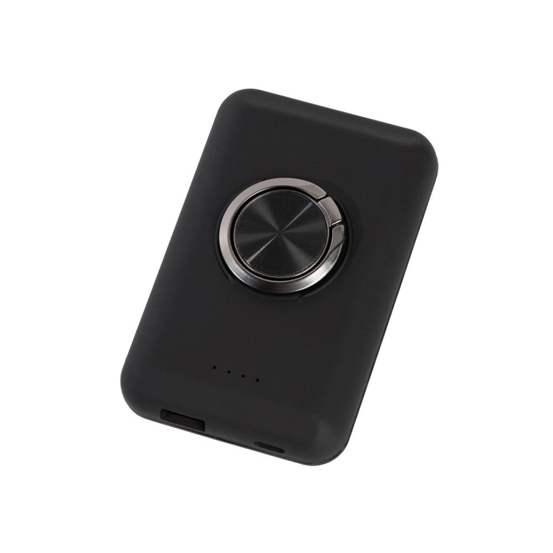 Магнитный беспроводной внешний аккумулятор "MagnetIQ", 5000 mah, 10 W, черный