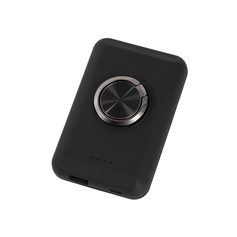 Магнитный беспроводной внешний аккумулятор "MagnetIQ", 5000 mah, 10 W, черный
