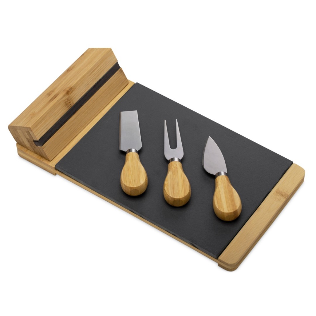 Набор для сыра из сланцевой доски и ножей Bamboo collection "Taleggio"