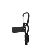 Брелок-веревочка на карабине, черный