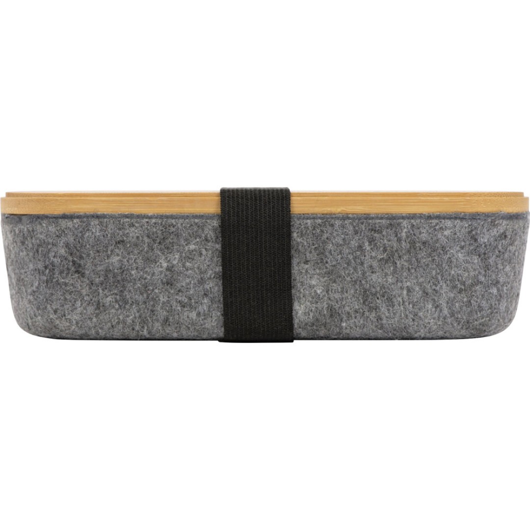 Пенал с линейкой и подставкой для телефона из бамбука "Haruki", серый