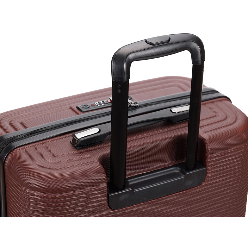 Чемодан TORBER Onego, бордовый, ABS-пластик, 79,5 х 51 х 29 см, 103 л