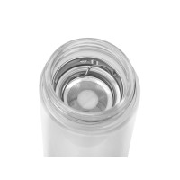 Стеклянный термос с двойными стенками и ситечком 320 мл "Badachu", прозрачный