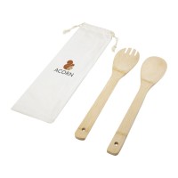 Endiv, комплект из бамбуковой ложки и вилки, natural