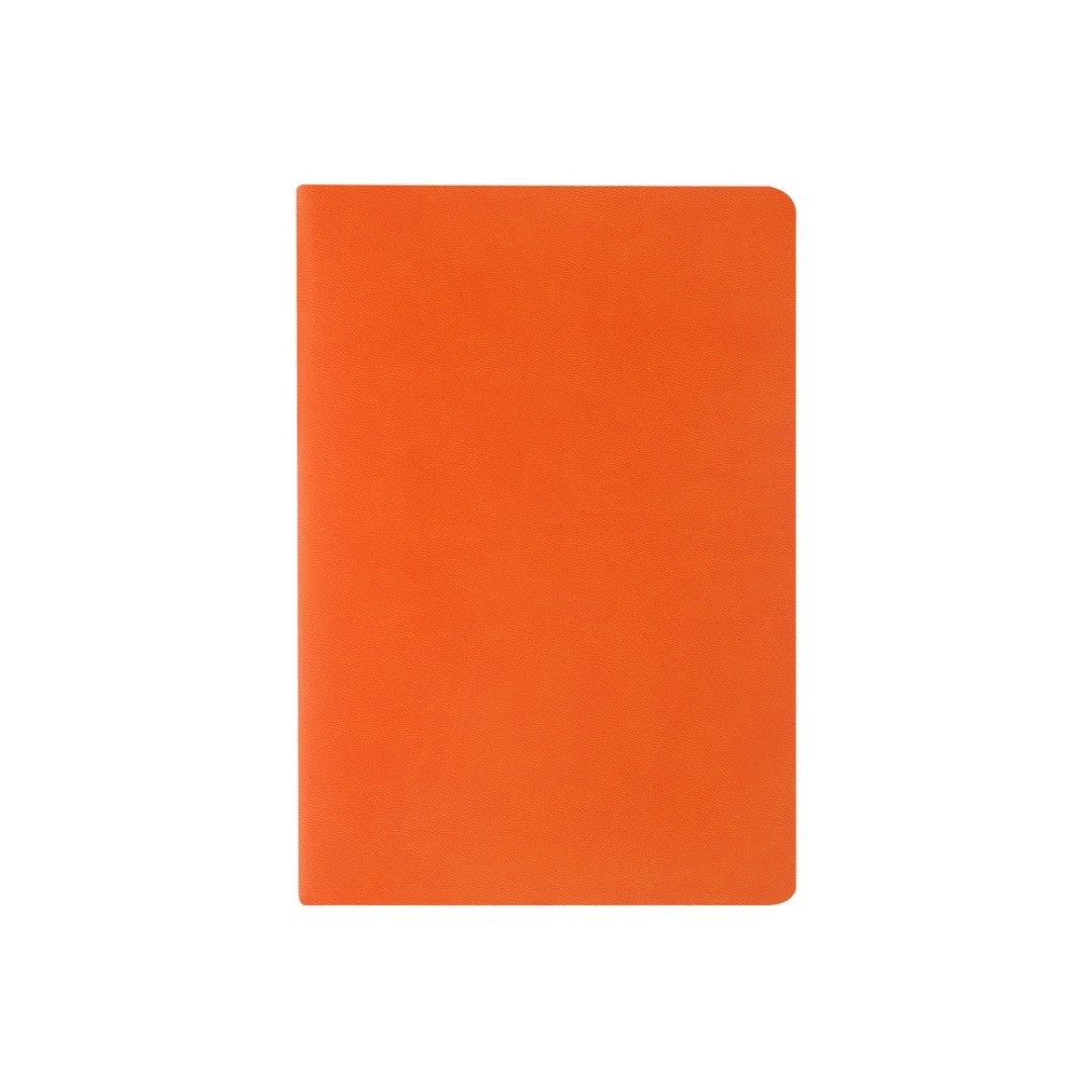 Бизнес тетрадь А5 "Megapolis flex" 60 л. soft touch клетка, оранжевый