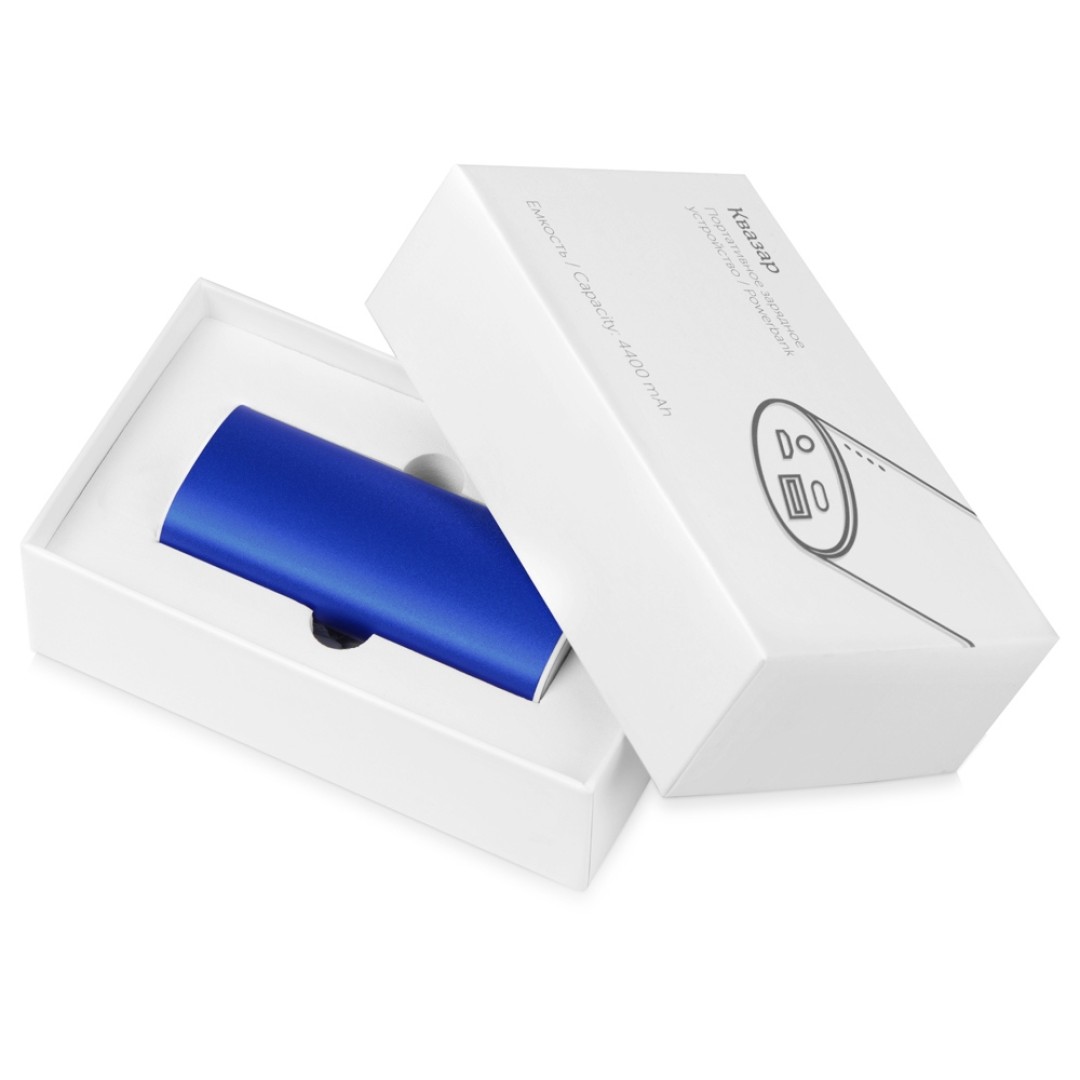 Портативное зарядное устройство "Квазар", 4400 mAh, синий