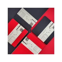 Скетчбук "Sketch & Art" в мягком переплете 145х145 мм, 100 л. бежевой бумаги 100 гр., черный