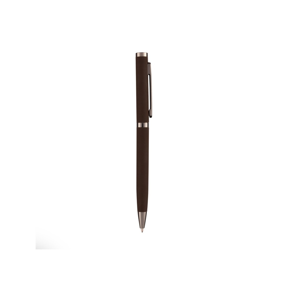 Ручка "Firenze" шариковая автоматическая софт-тач, коричневая
